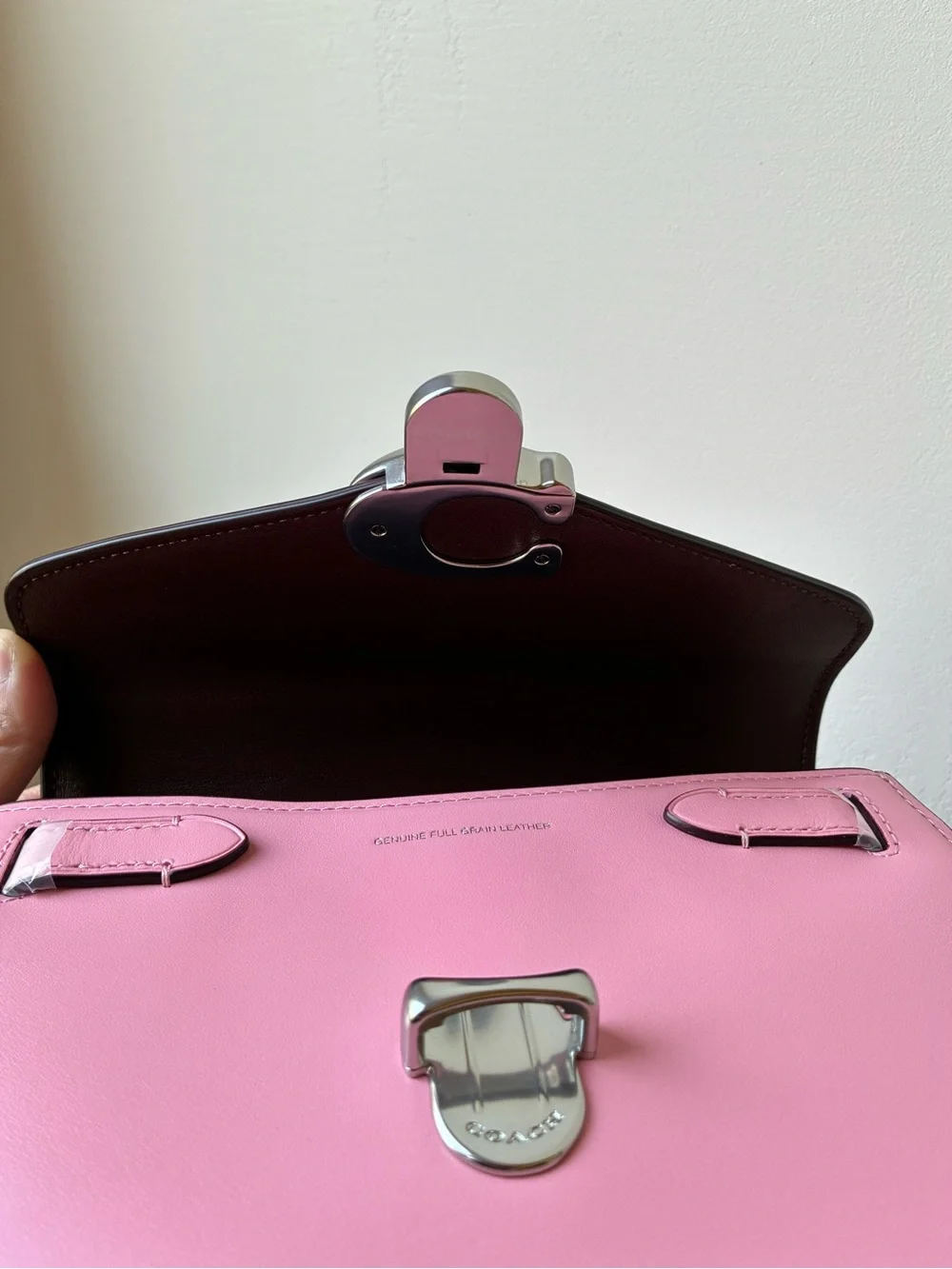 Coach Sammy Top Handle Bag in Flower Pink color